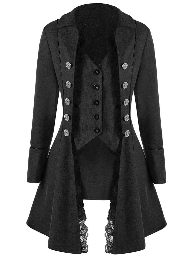 Jacket Winter Clothing - 冬の女性のジャケットゴシックスチームパンクコルセットハロウィンコスチュームコートビクトリア朝の燕尾服ジャケット中世海賊女性服