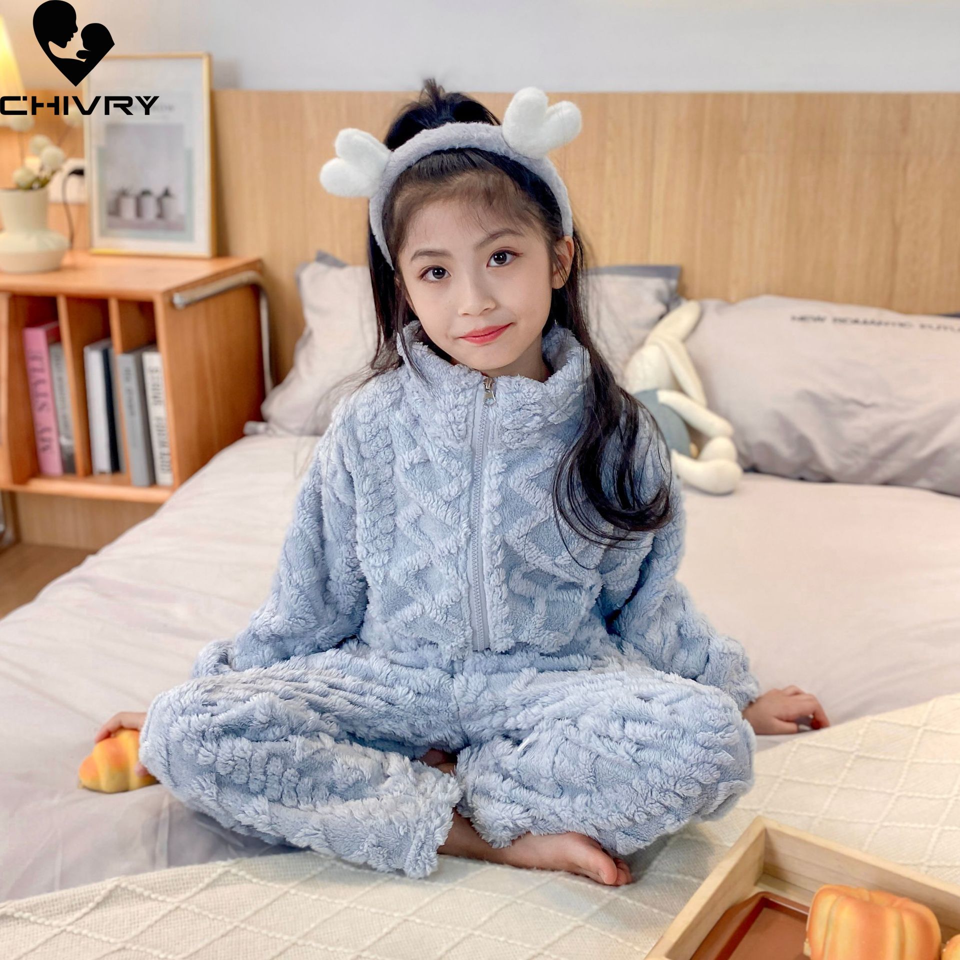 子供用の厚いフランネルパジャマ,ジッパー付き,男の子と女の子 - Winter Clothing For Toddlers のレビューと価格