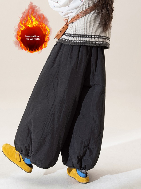 冬用厚手ワイドレッグランタンパンツ コットン素材 ハイウエス - Warm Winter Clothing のレビューと価格