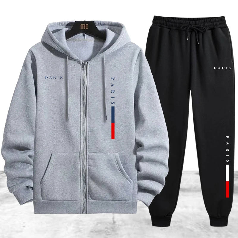 メンズコートトラックスーツ2点セット カジュアルジップアップ - Jacket Winter Clothing のレビューと価格