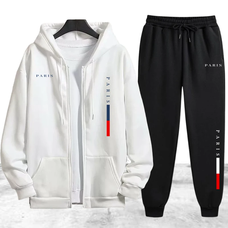 メンズコートトラックスーツ2点セット カジュアルジップアップ - Jacket Winter Clothing のレビューと価格