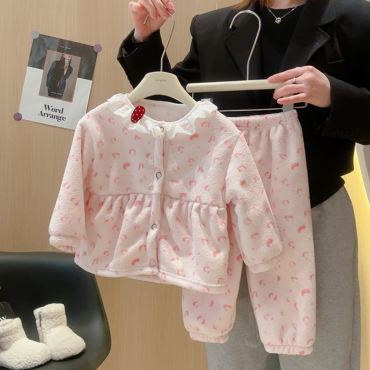 2026年新生児女児秋冬パジャマセット2ピース暖かいフリース - Winter Clothing For Toddlers のレビューと価格