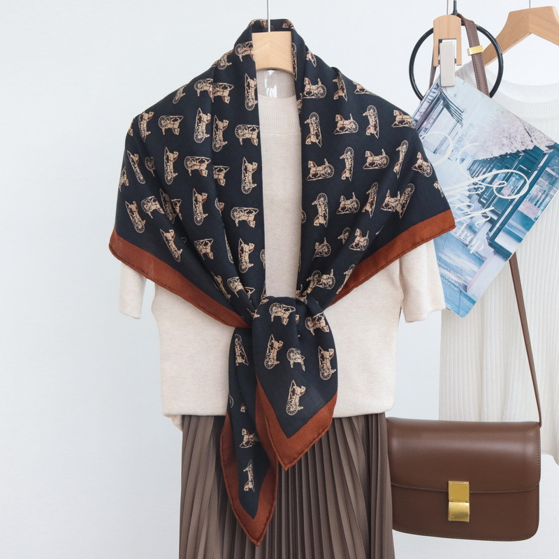 シルクウールブレンドスカーフ高級デザイナーショール手巻きエッ - Winter Clothing Hong Kong のレビューと価格