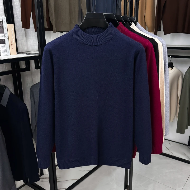 メンズレギュラーフィットモックネックニットプルオーバーセータ - Winter Clothing Color のレビューと価格