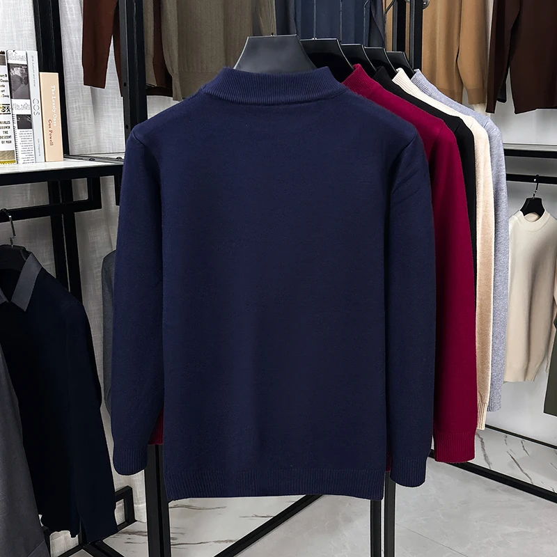 メンズレギュラーフィットモックネックニットプルオーバーセータ - Winter Clothing Color のレビューと価格
