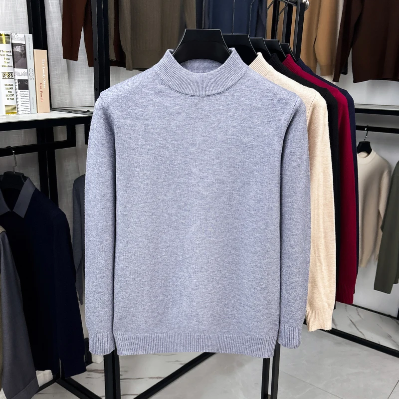 メンズレギュラーフィットモックネックニットプルオーバーセータ - Winter Clothing Color のレビューと価格