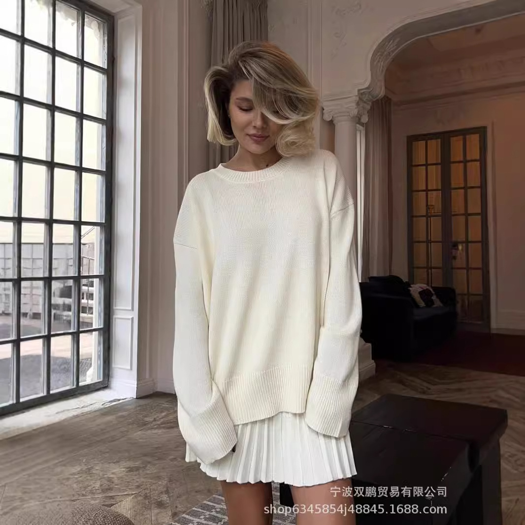秋のソリッドカラー O ネックセータードレスセット婦人服 2 - Winter Clothing Color のレビューと価格