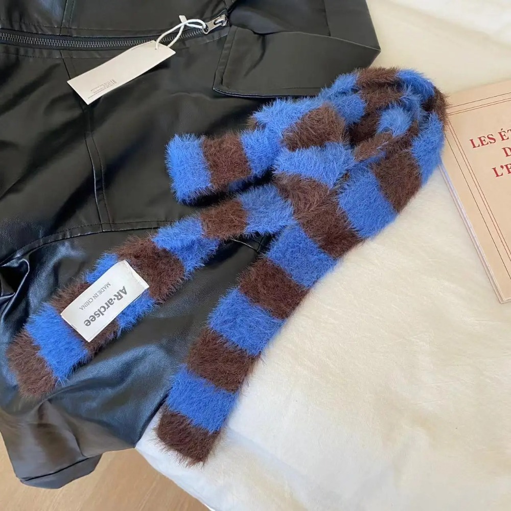 衣類アクセサリー Y2 ストライプスカーフニットウールソフト - Warm Winter Clothing のレビューと価格