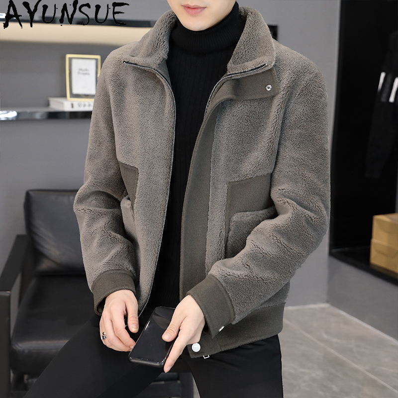 AYUNSUE 冬 100% ウールコート男性服カジュアル暖 - Warm Winter Clothing のレビューと価格