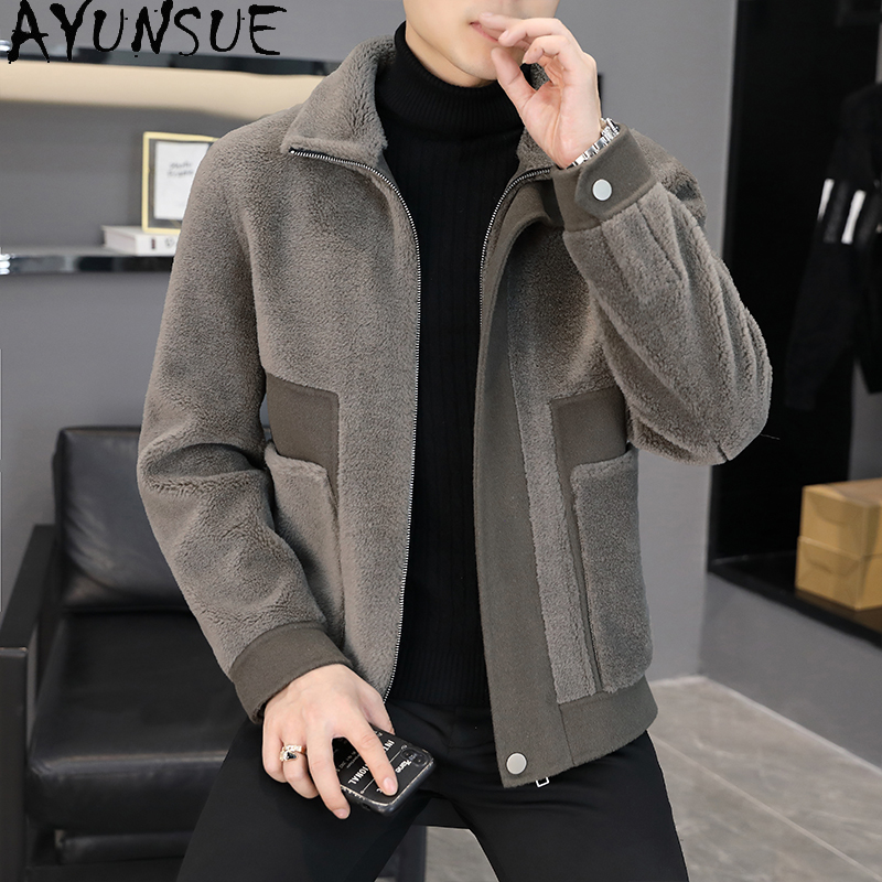 AYUNSUE 冬 100% ウールコート男性服カジュアル暖 - Warm Winter Clothing のレビューと価格