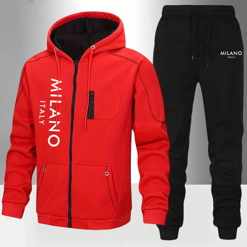 2026 新しいメンズトラックスーツカジュアルパーカースウェ - Jacket Winter Clothing のレビューと価格