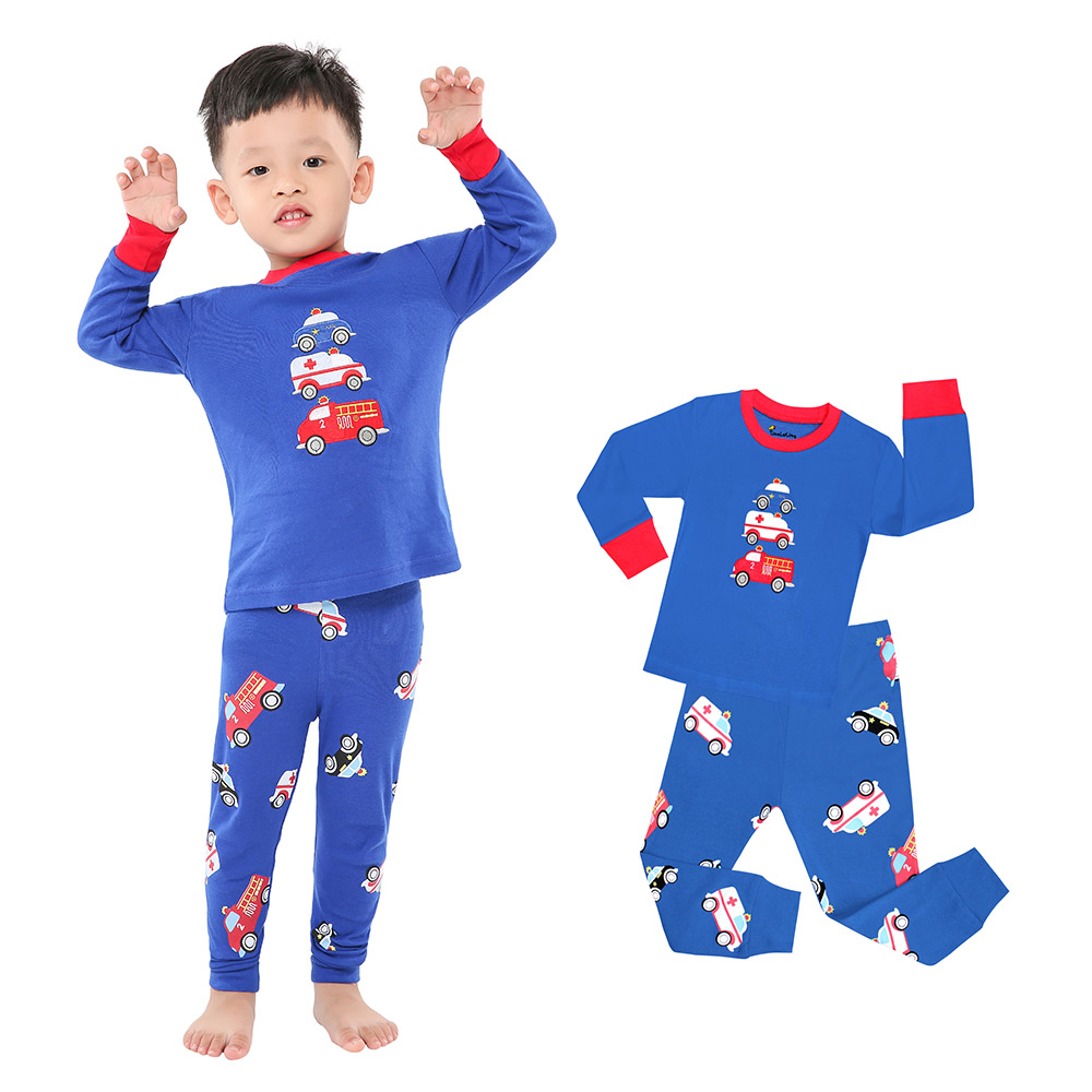 子供用コットンパジャマセット,2〜8歳の子供用パジャマ,2ユ - Winter Clothing For Toddlers のレビューと価格