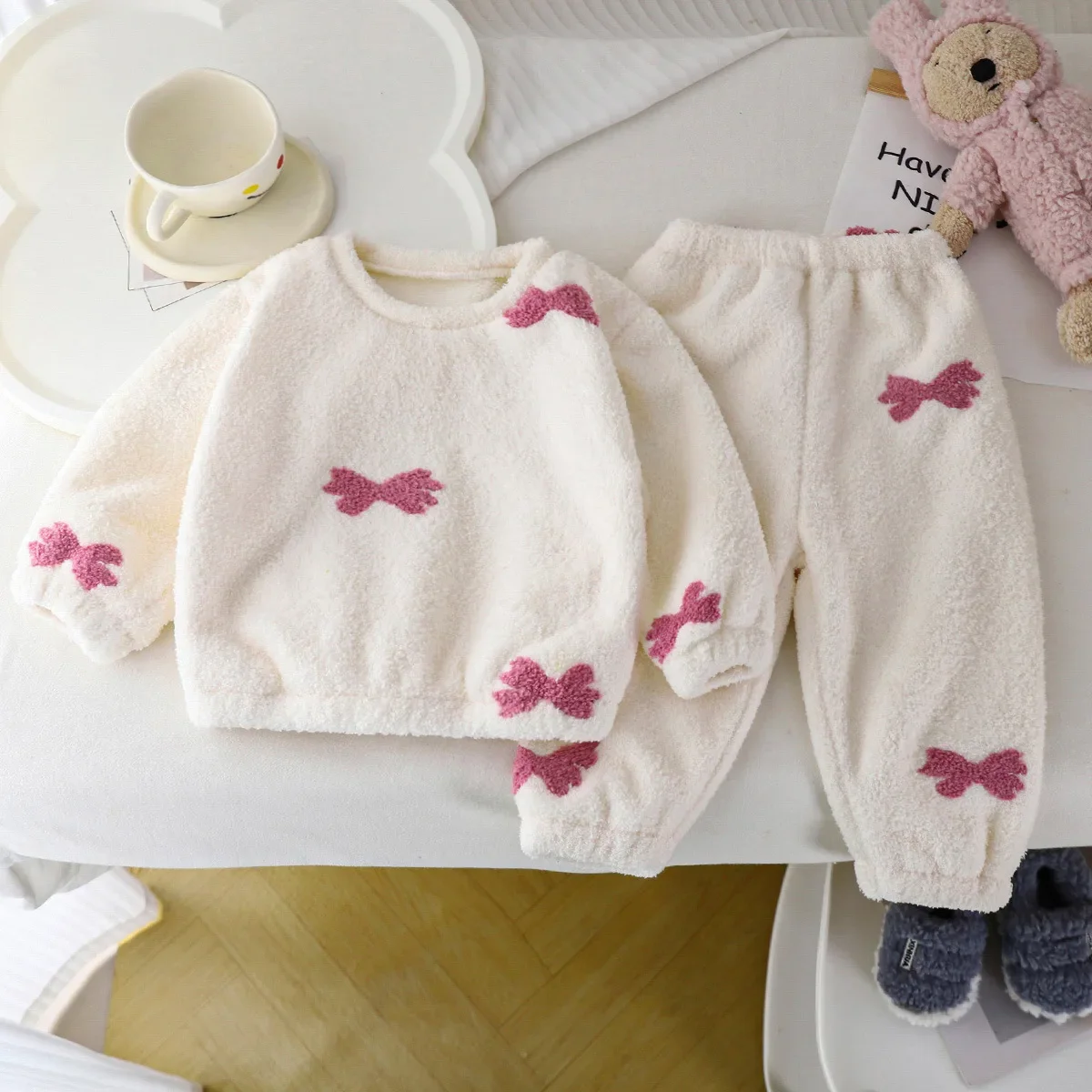 子供のための厚くて暖かいフリースのパジャマ,かわいい漫画の服 - Winter Clothing For Toddlers のレビューと価格