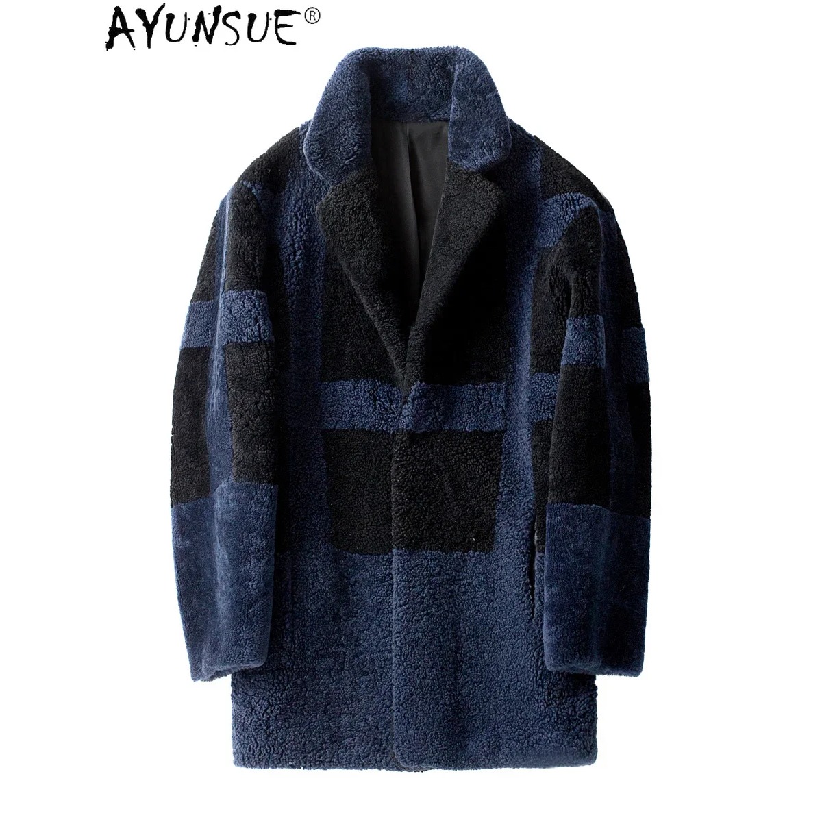 AYUNSUE 2025 紳士服冬のジャケット男性毛皮コート - Warm Winter Clothing のレビューと価格