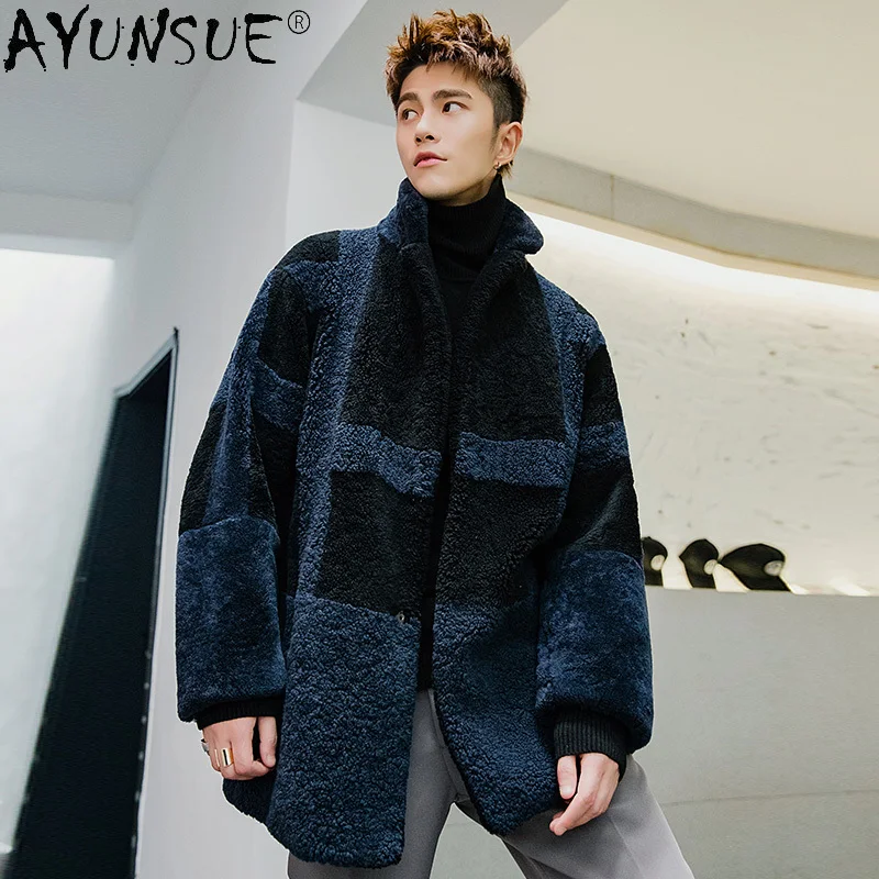 AYUNSUE 2025 紳士服冬のジャケット男性毛皮コート - Warm Winter Clothing のレビューと価格