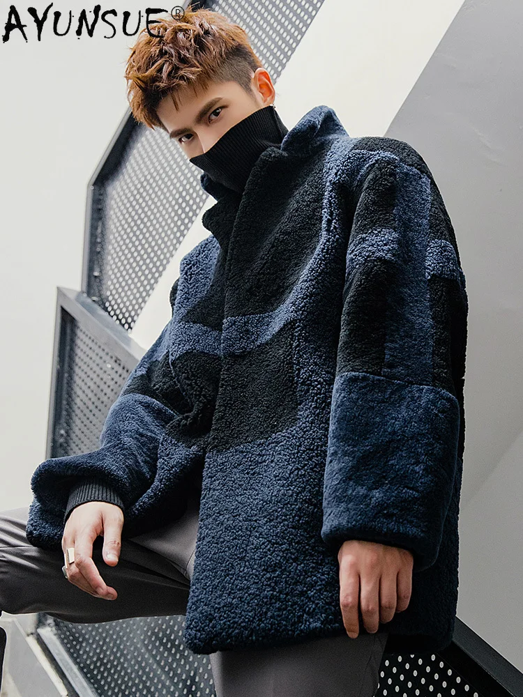 AYUNSUE 2025 紳士服冬のジャケット男性毛皮コート - Warm Winter Clothing のレビューと価格