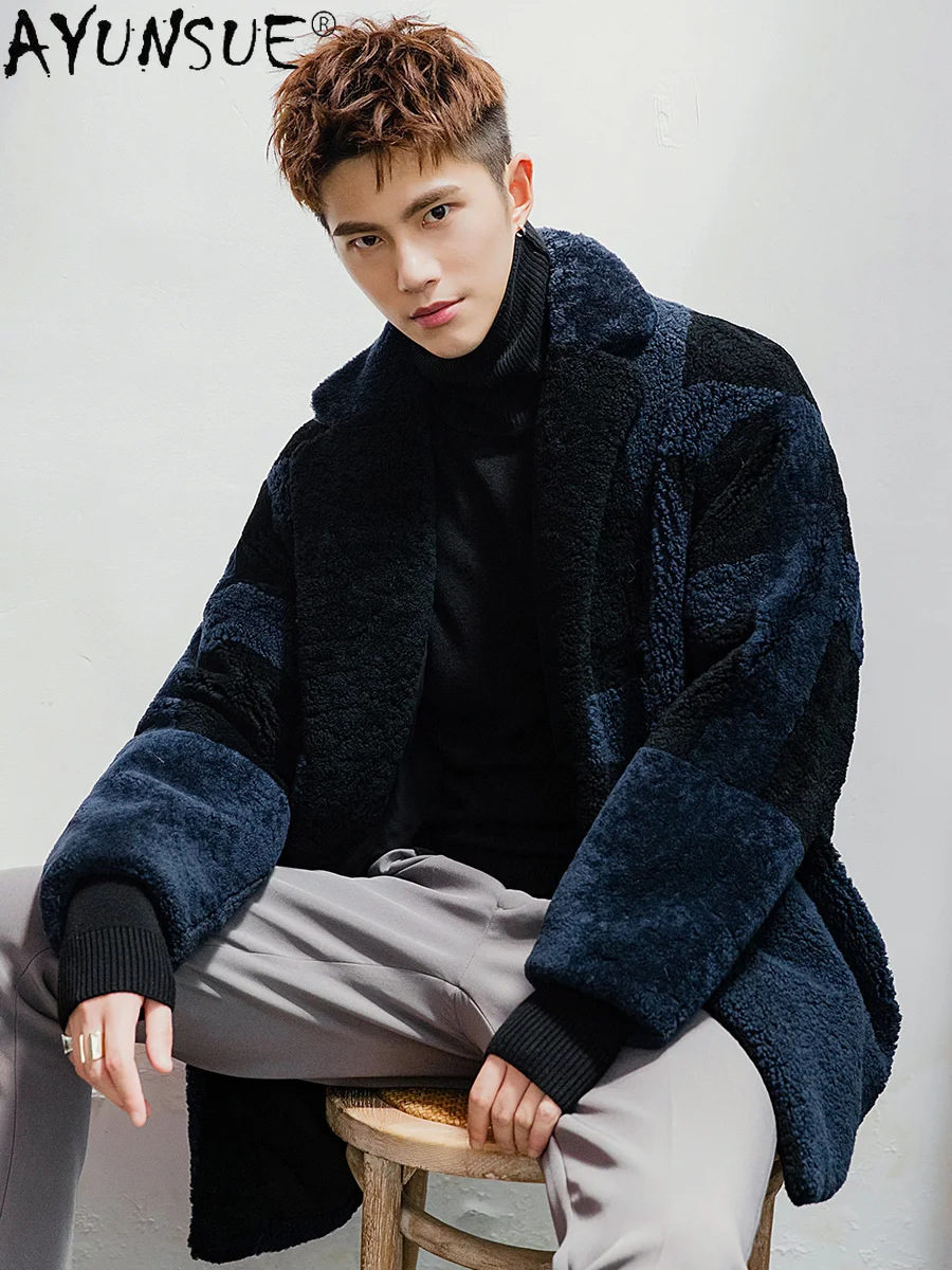 AYUNSUE 2025 紳士服冬のジャケット男性毛皮コート - Warm Winter Clothing のレビューと価格