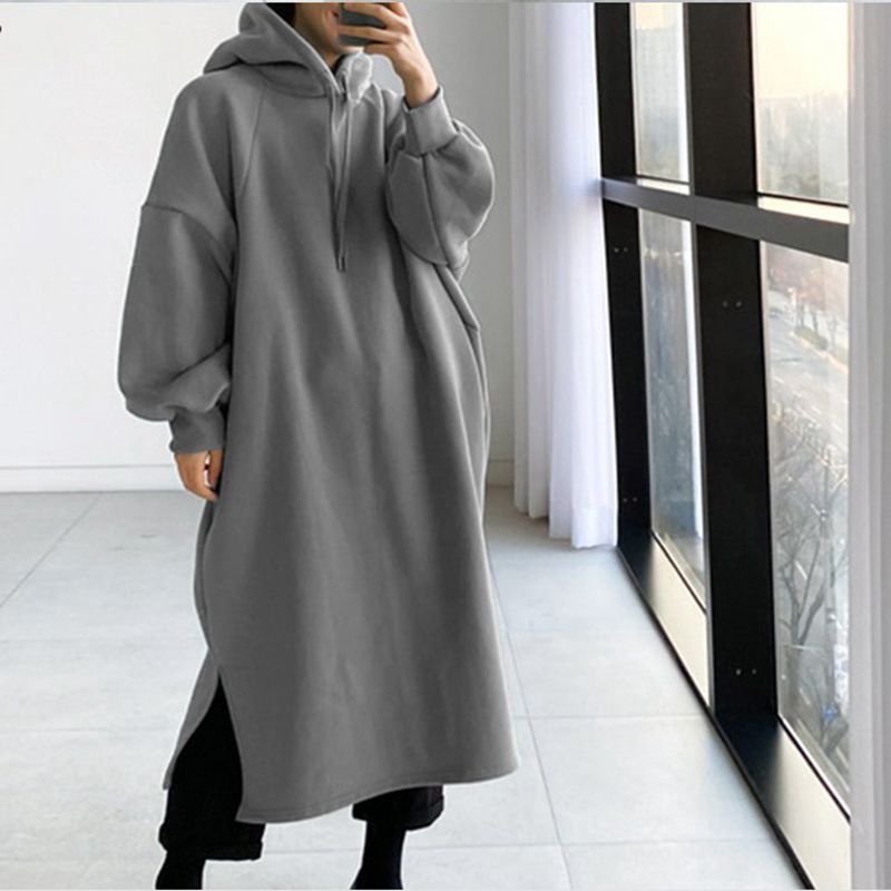 秋冬150KGレディースプラスサイズロングレジャーフード付き - Winter Clothing Color のレビューと価格
