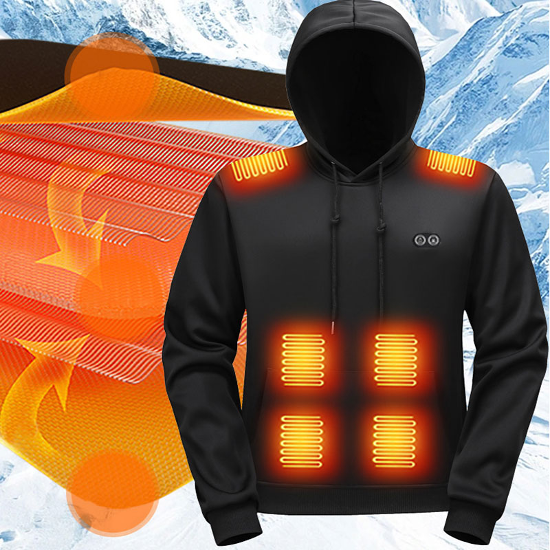 17 ゾーン加熱パーカー スウェットシャツ 冬用コート US - Warm Winter Clothing のレビューと価格