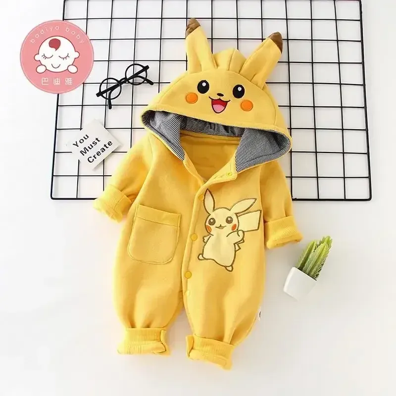 漫画ポケットモンスターベビーパジャマ新生児かわいい冬長袖子供 - Winter Clothing For Toddlers のレビューと価格