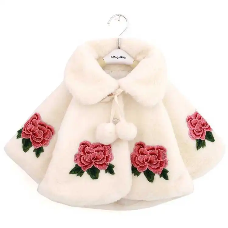 子供のための毛皮の模造ポンチョ,女の子のためのマント,幼児の - Winter Clothing For Toddlers のレビューと価格