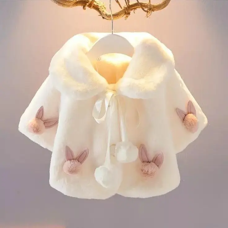 子供のための毛皮の模造ポンチョ,女の子のためのマント,幼児の - Winter Clothing For Toddlers のレビューと価格