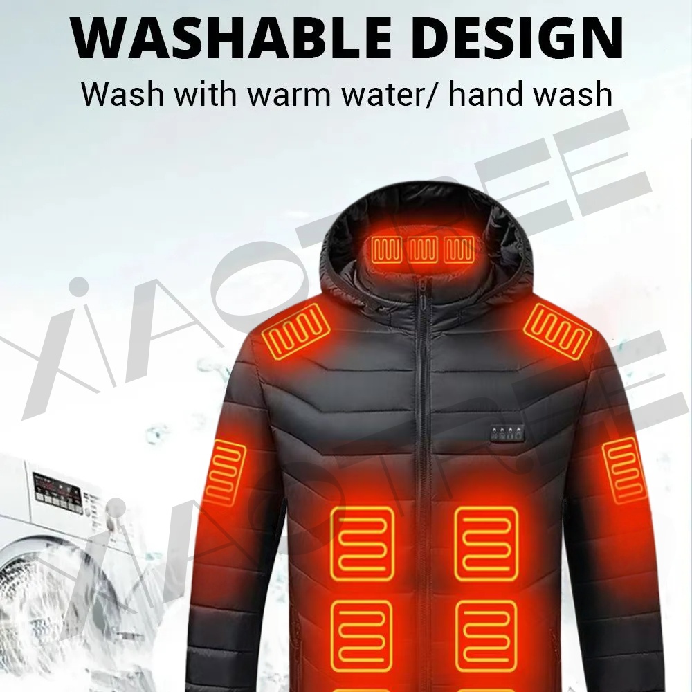 28 エリア男性女性用加熱ジャケット冬 USB 加熱ジャケッ - Warm Winter Clothing のレビューと価格