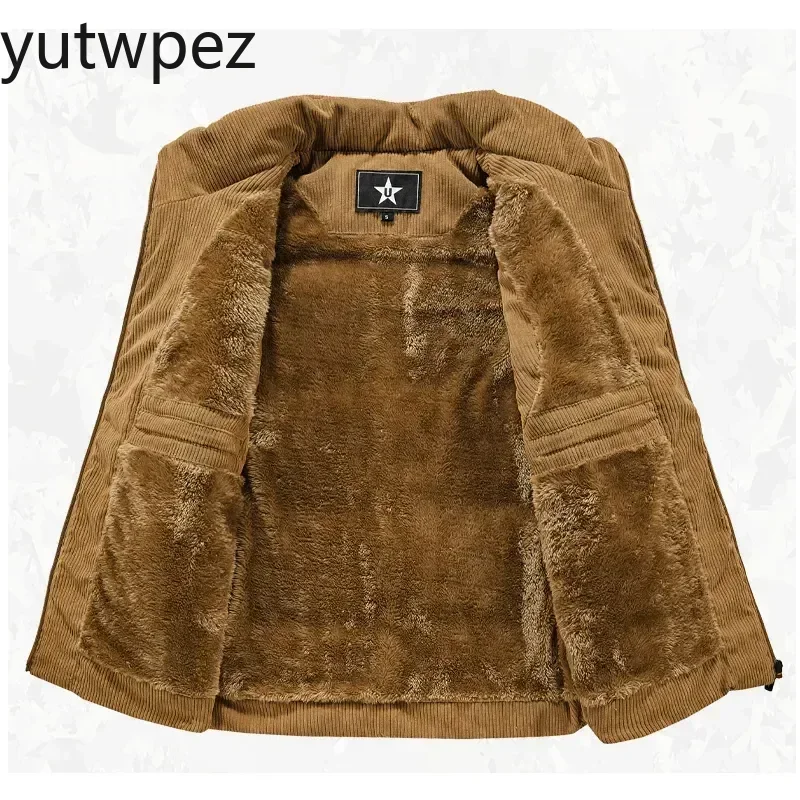 屋外ハイキングファッションウールベスト男性綿入りベストコート - Warm Winter Clothing のレビューと価格