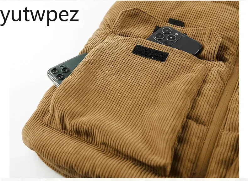 屋外ハイキングファッションウールベスト男性綿入りベストコート - Warm Winter Clothing のレビューと価格