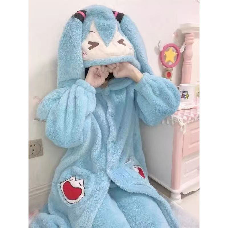 ミクアニメパジャマかわいい冬コーラルベルベット肥厚パジャマセ - Warm Winter Clothing のレビューと価格