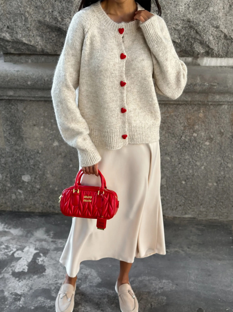 DGLUKE クルーネックニットカーディガン女性のための長袖 - Winter Clothing Zara のレビューと価格
