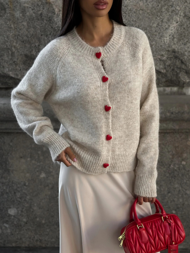 DGLUKE クルーネックニットカーディガン女性のための長袖 - Winter Clothing Zara のレビューと価格